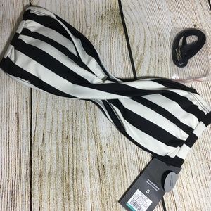 Mossimo Striped Twist-Bandeau Bikini Top